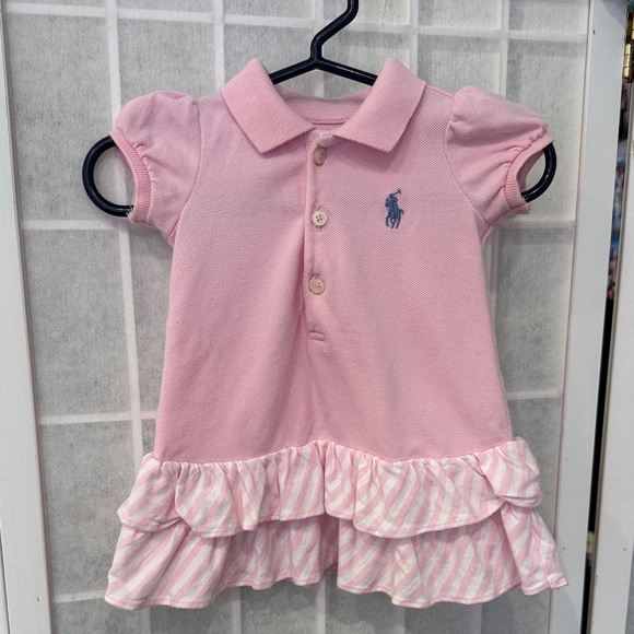 Ralph Lauren Other - Pink Ralph Lauren Dress with Ruffle Detail Size 3M